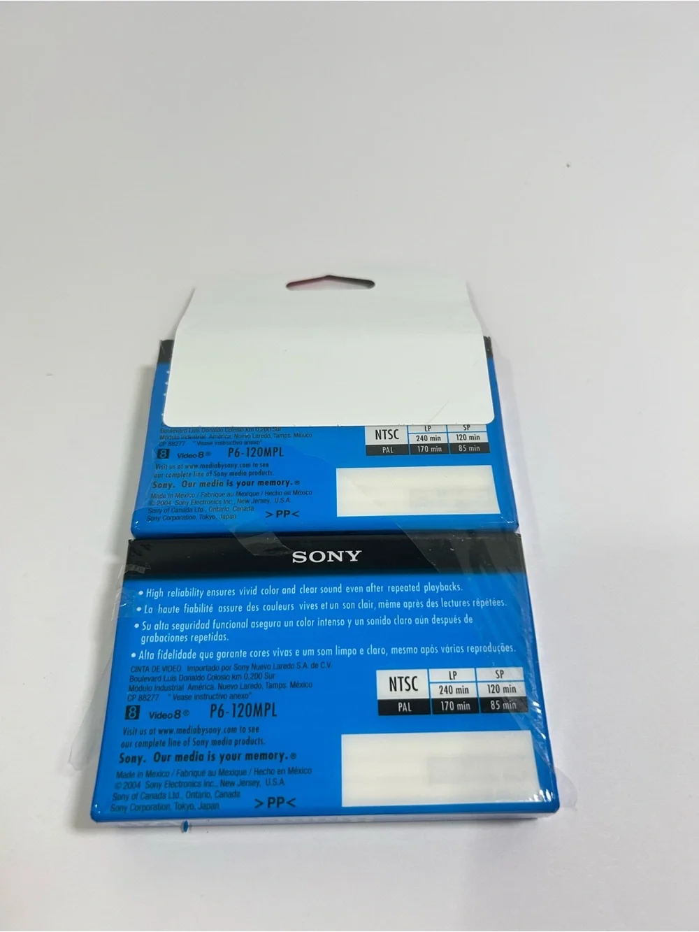 Sony 8mm 120 Minute Video 8 MP Standard Video Tapes 3 Pack NEW